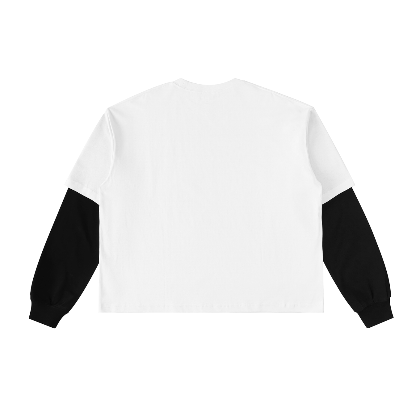 SLOW DAWG Layered Contrast Sleeve Cotton T-Shirt