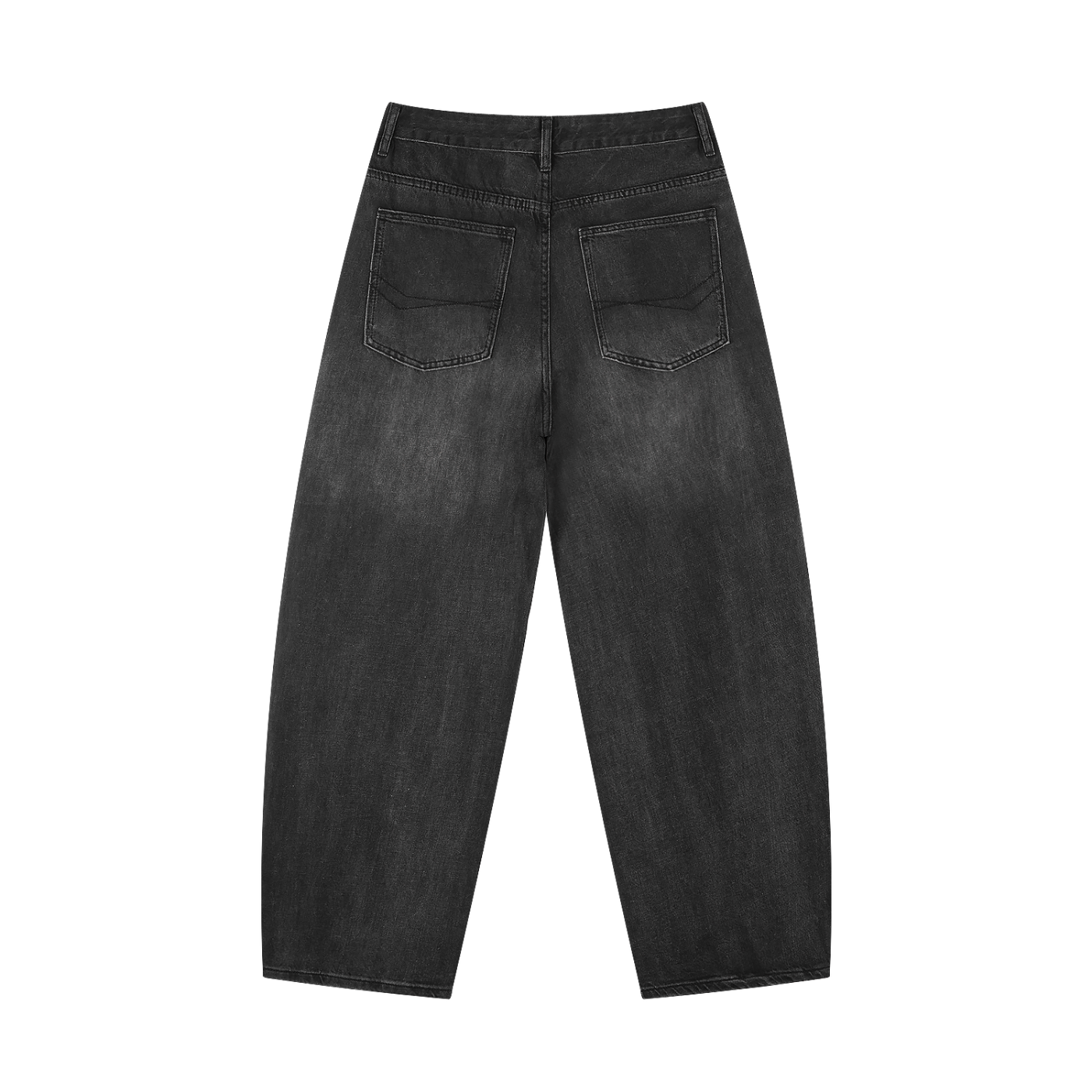SLOW DAWG Men's Sunfade Vintage Wash Barrel Leg Jeans