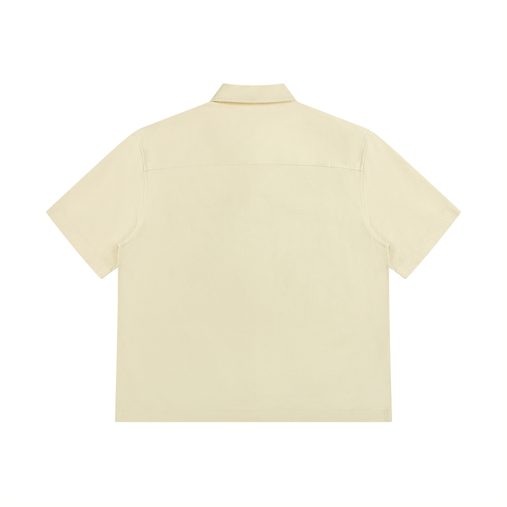 SLOW DAWG Unisex Boxy Patch Pocket Short Sleeve Shirt