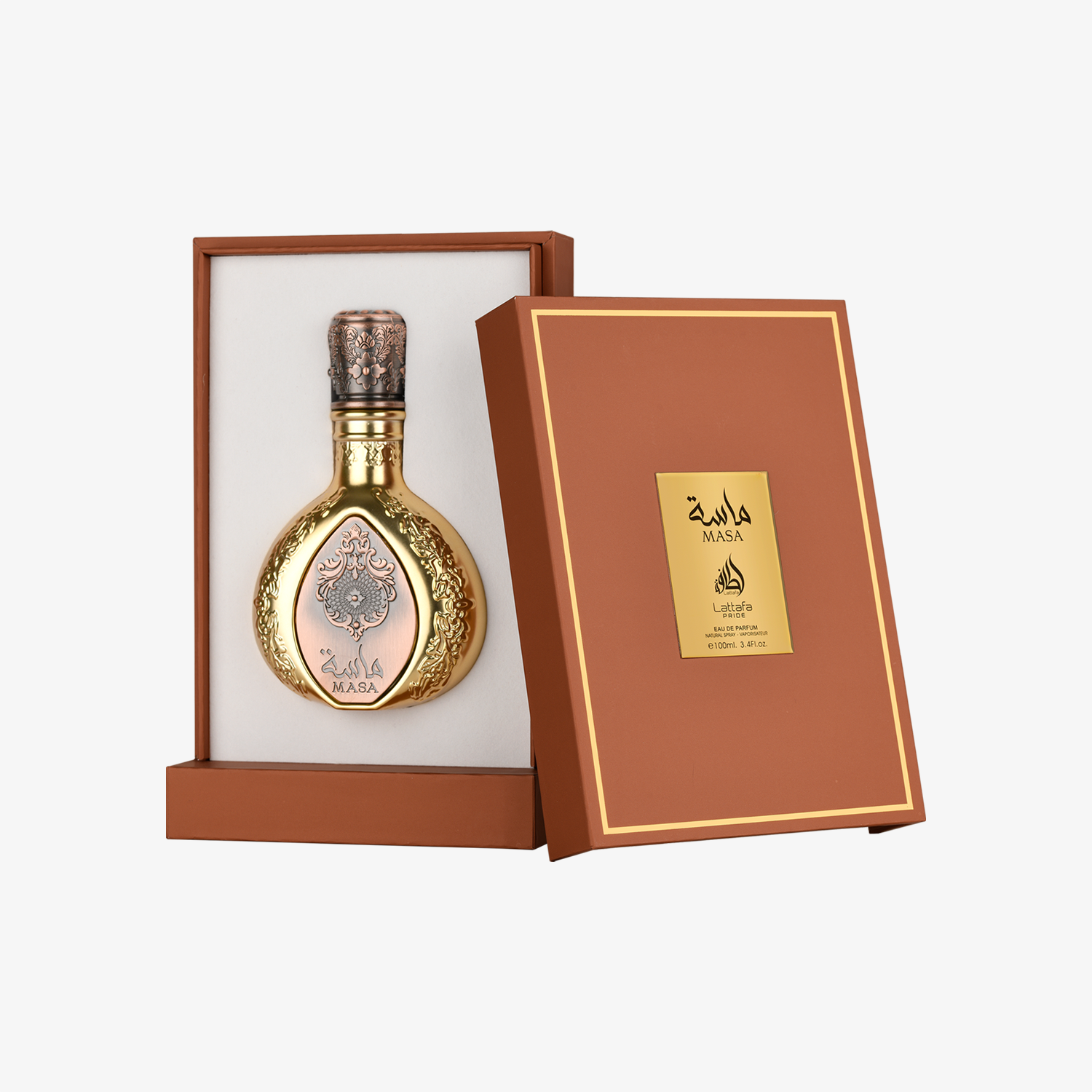 Lattafa Pride Masa Eau de Parfum 100ml angled view