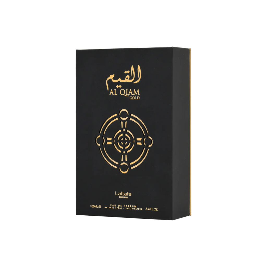 Lattafa Al Qiam Gold bottle and box