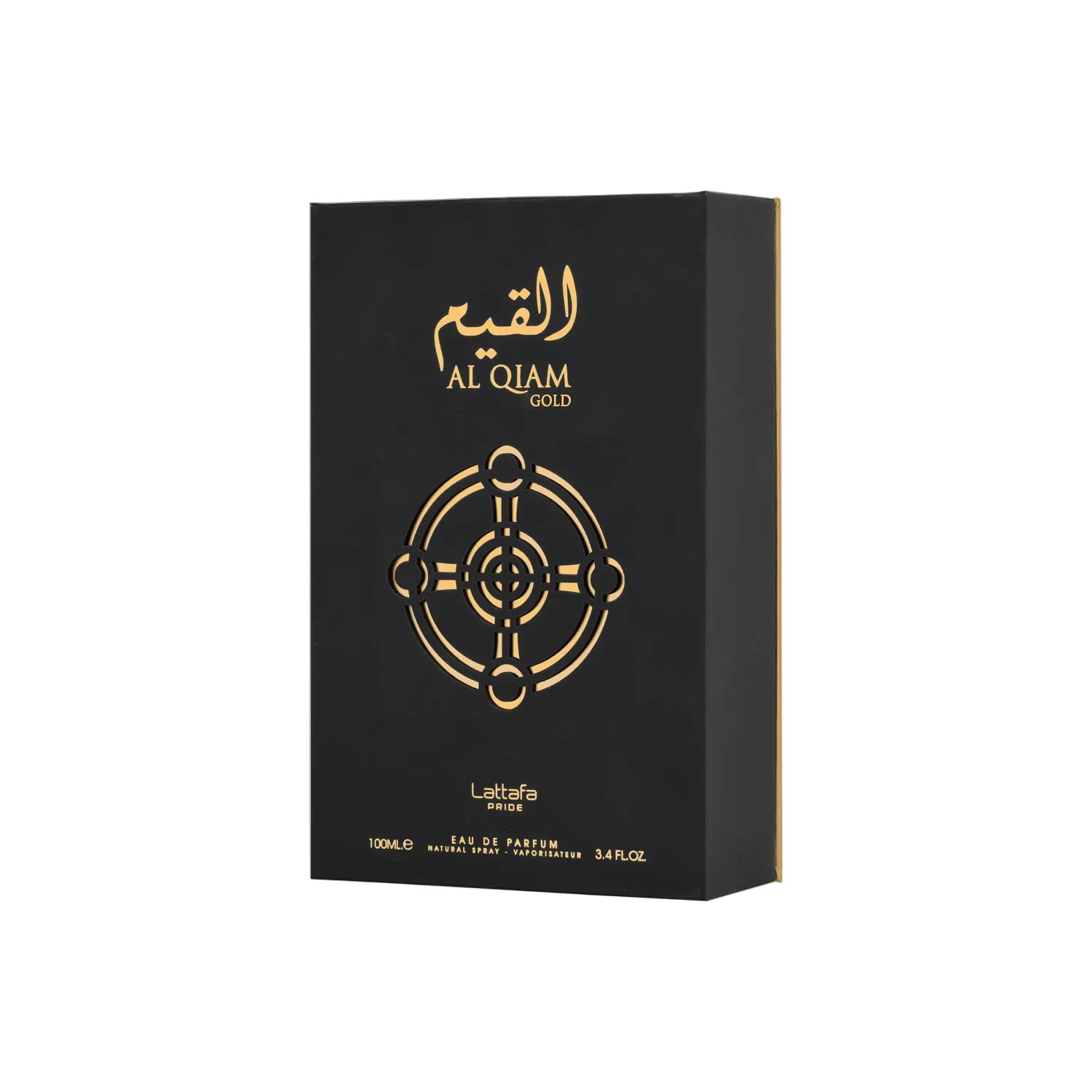Lattafa Al Qiam Gold bottle and box