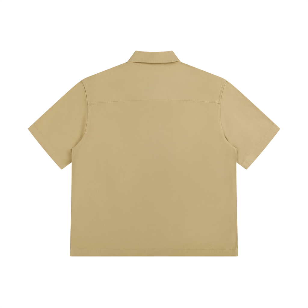 SLOW DAWG Unisex Boxy Patch Pocket Short Sleeve Shirt