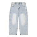 SLOW DAWG Men's Vintage Wash Sunfade Barrel Leg Jeans