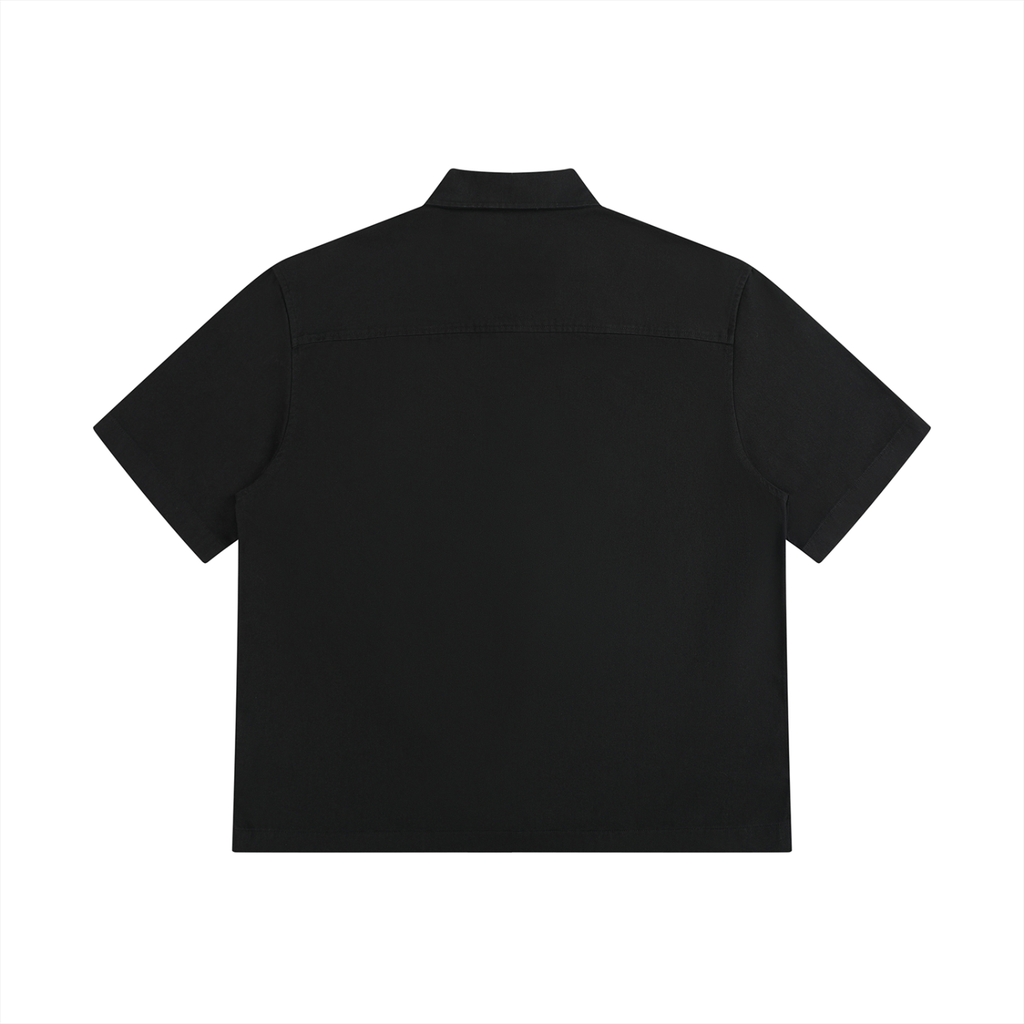 SLOW DAWG Unisex Boxy Patch Pocket Short Sleeve Shirt