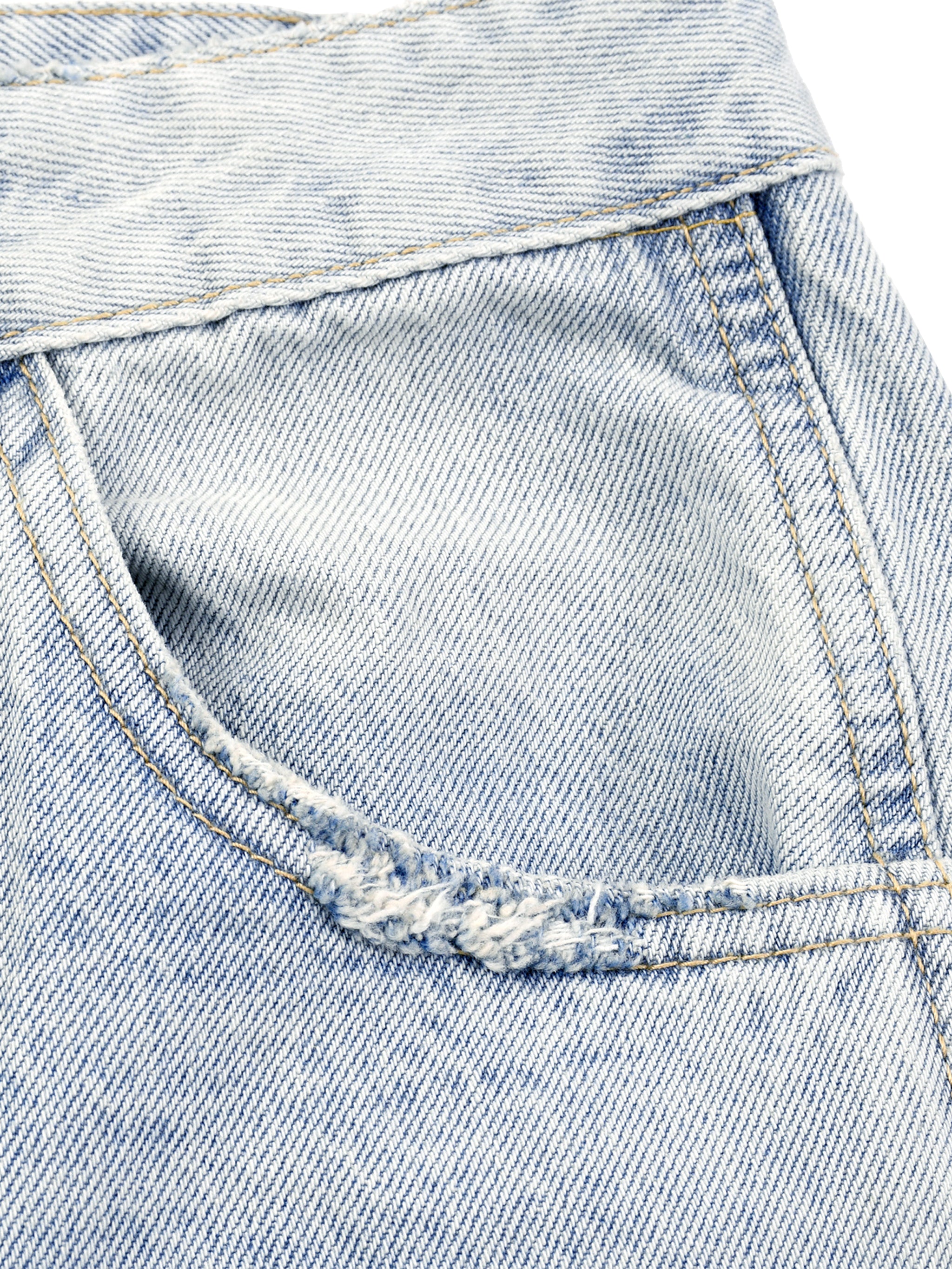 SLOW DAWG Men's Vintage Wash Sunfade Barrel Leg Jeans