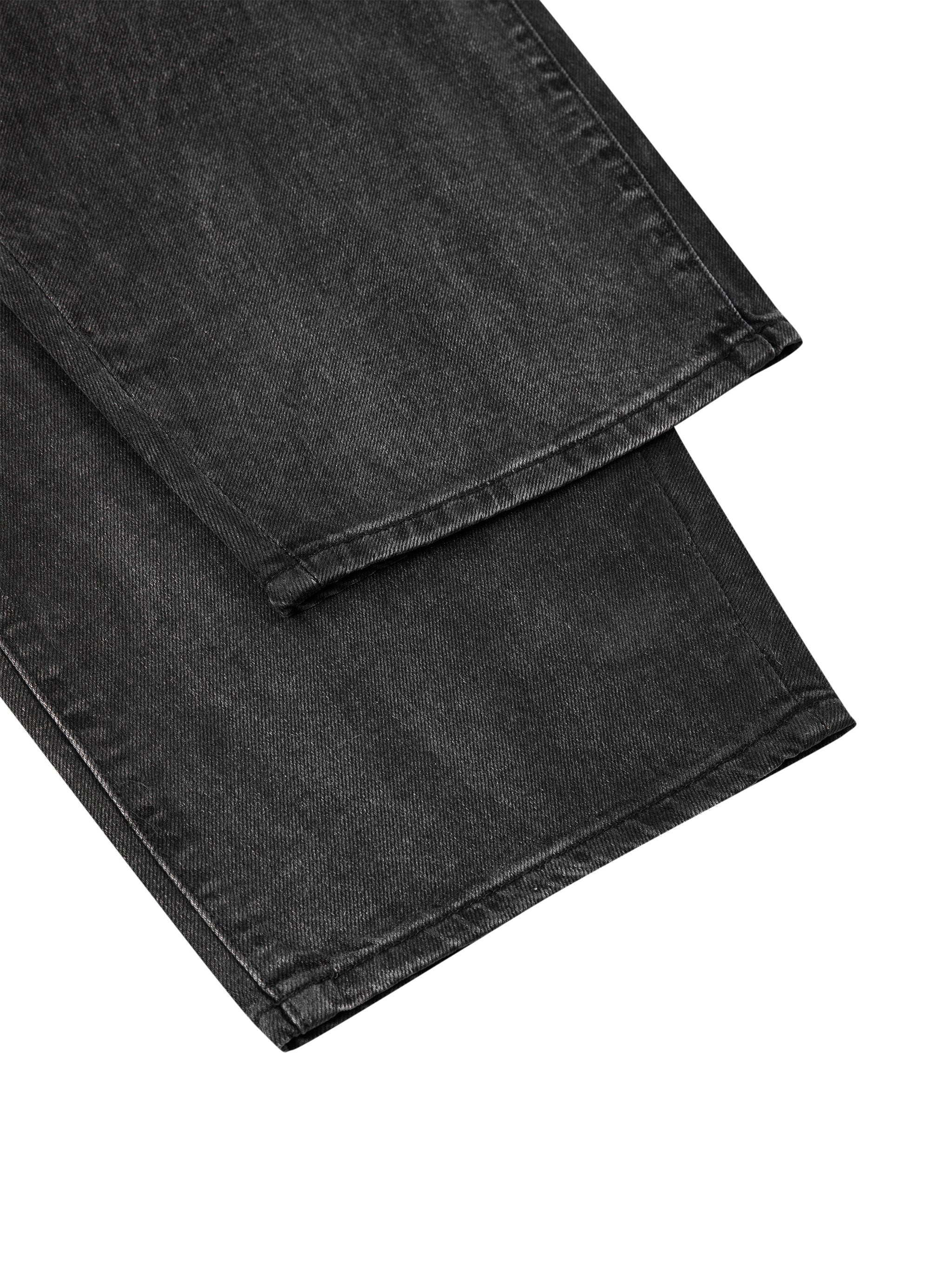 SLOW DAWG Men's Sunfade Vintage Wash Barrel Leg Jeans