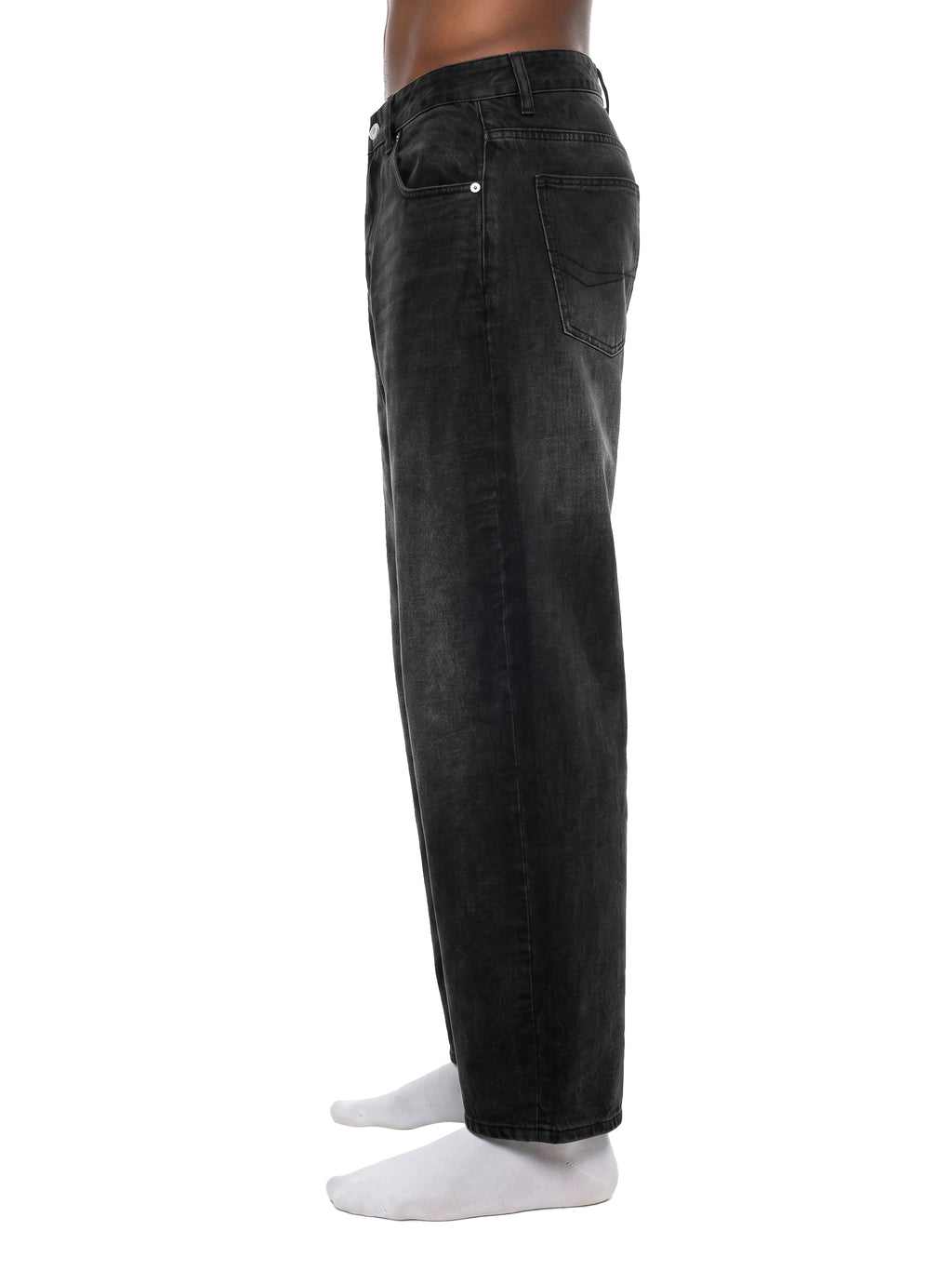 SLOW DAWG Men's Sunfade Vintage Wash Barrel Leg Jeans