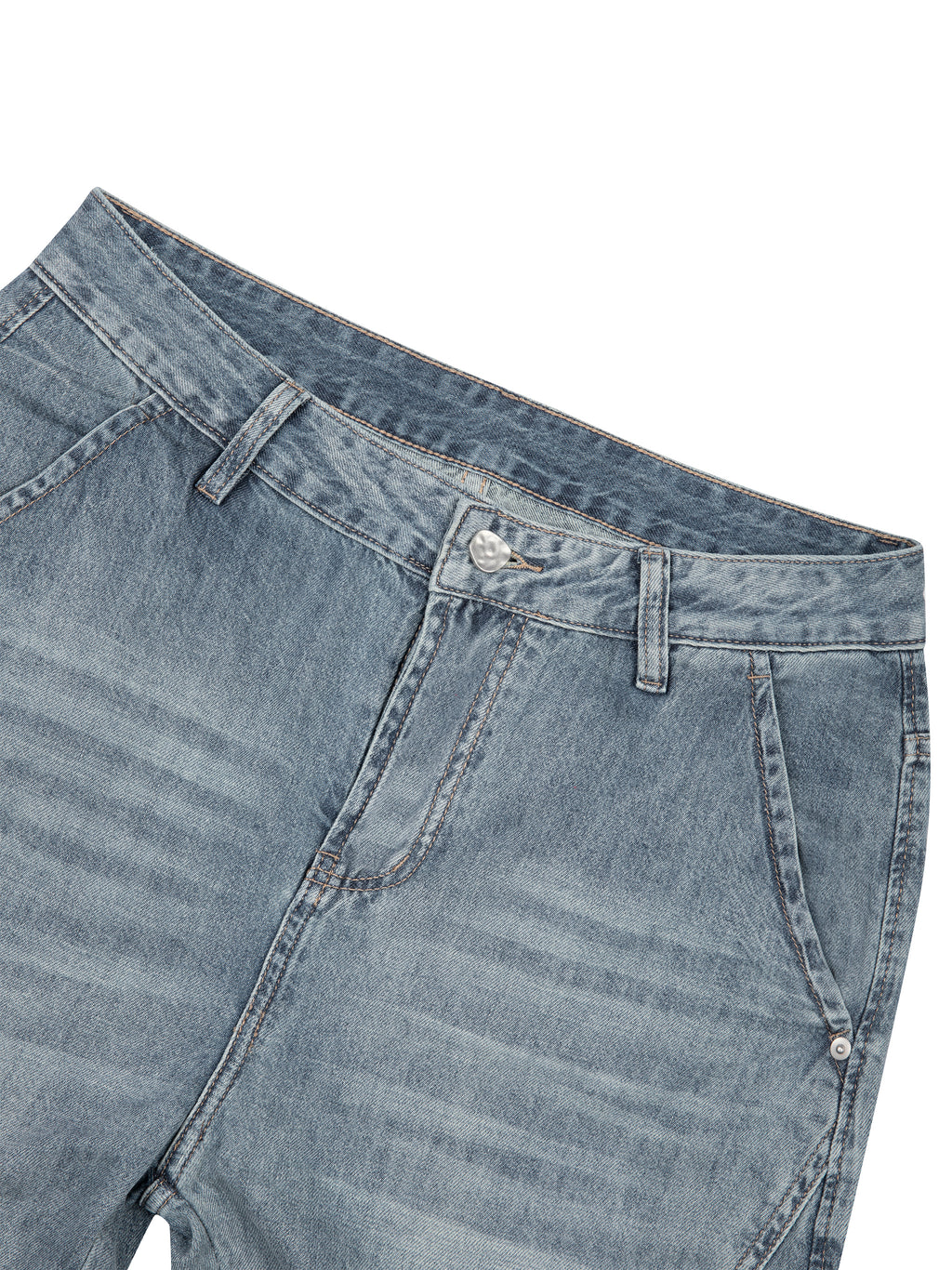 SLOW DAWG Men's Vintage Wash Barrel Leg Jeans