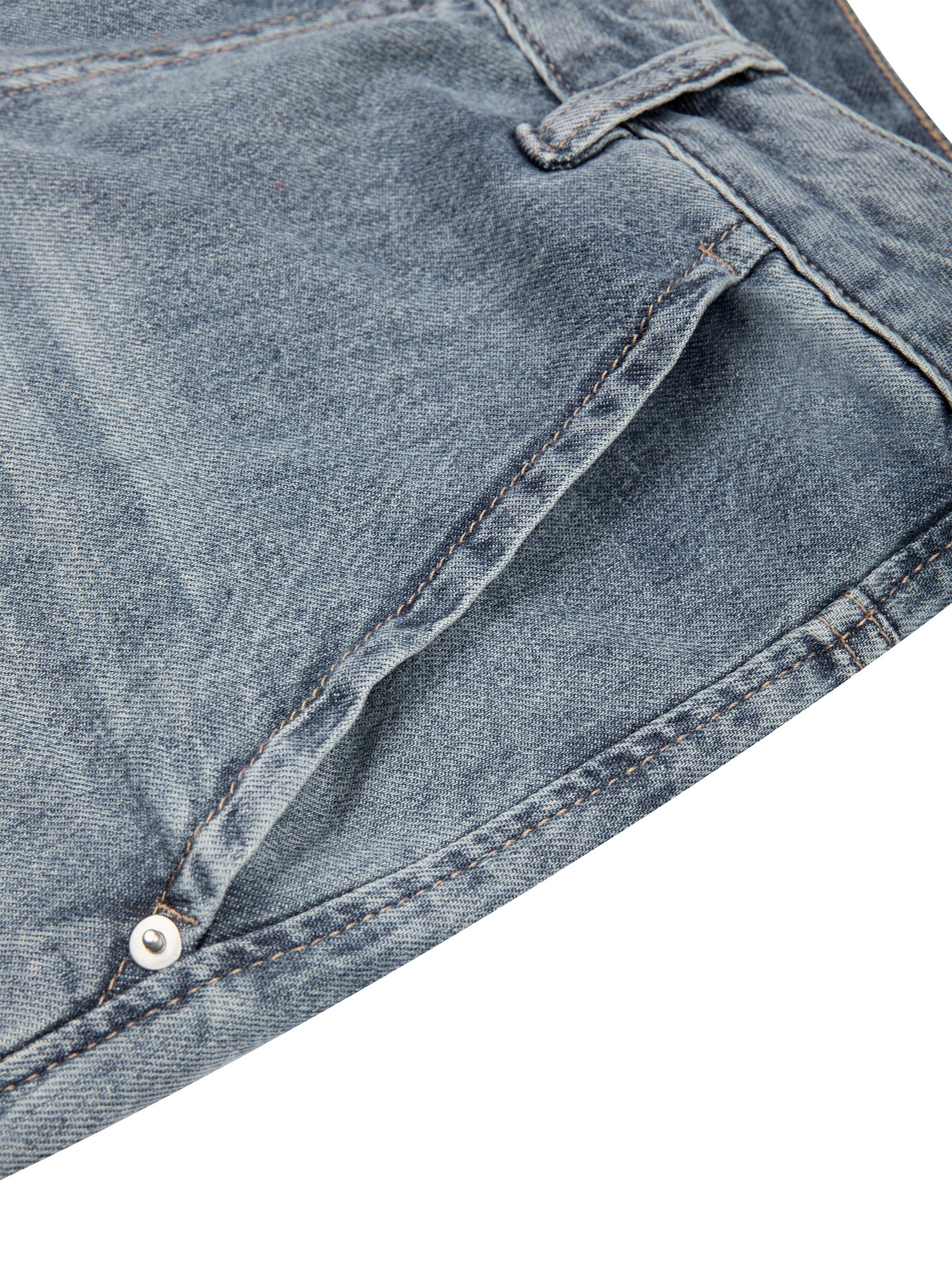 SLOW DAWG Men's Vintage Wash Barrel Leg Jeans