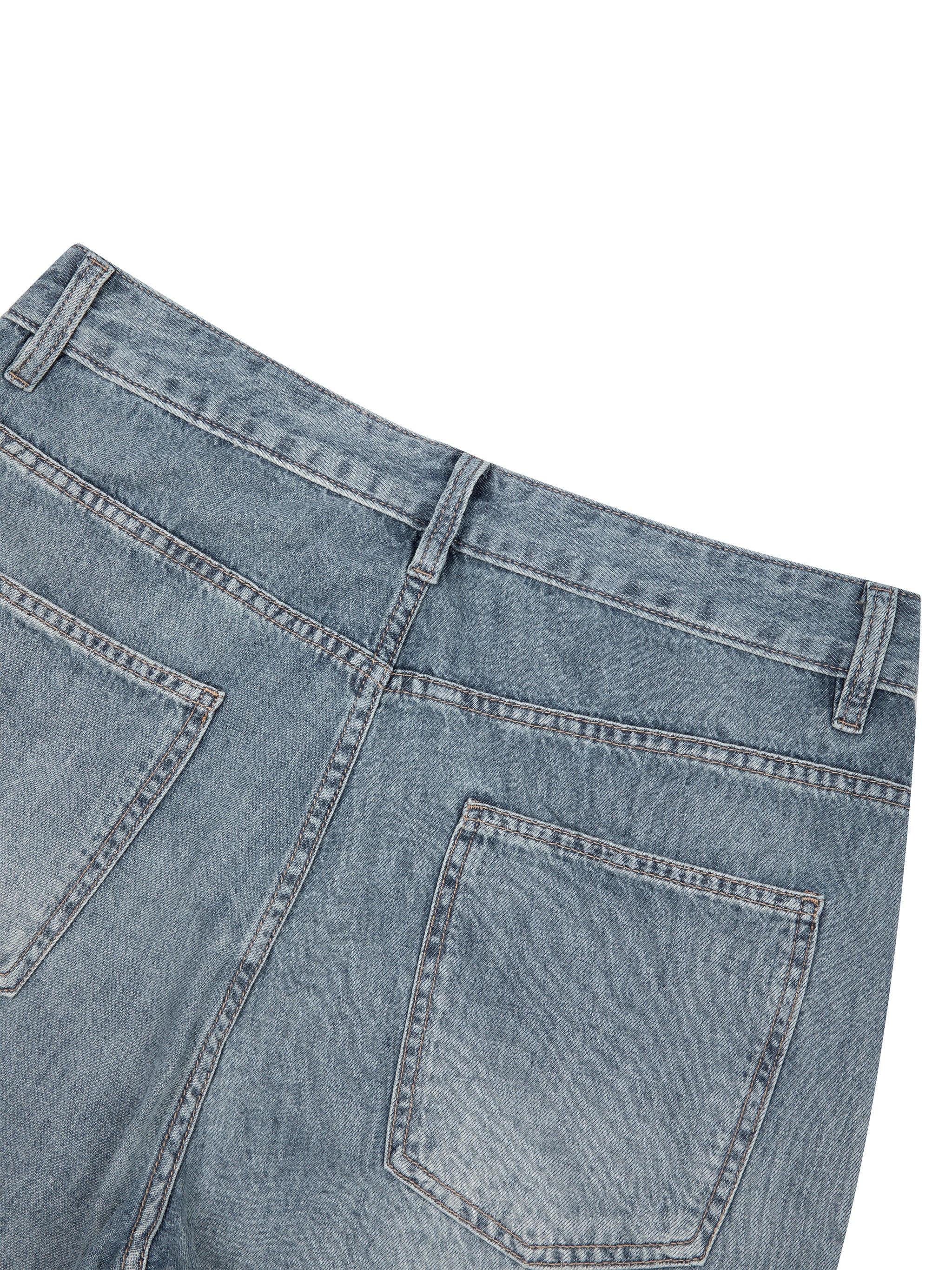 SLOW DAWG Men's Vintage Wash Barrel Leg Jeans
