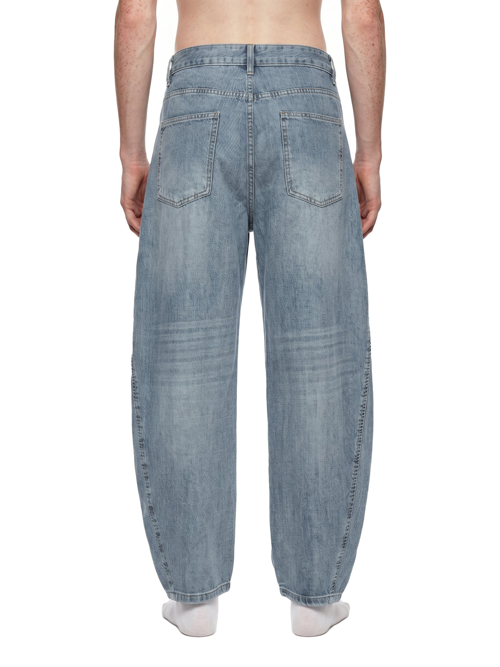 SLOW DAWG Men's Vintage Wash Barrel Leg Jeans