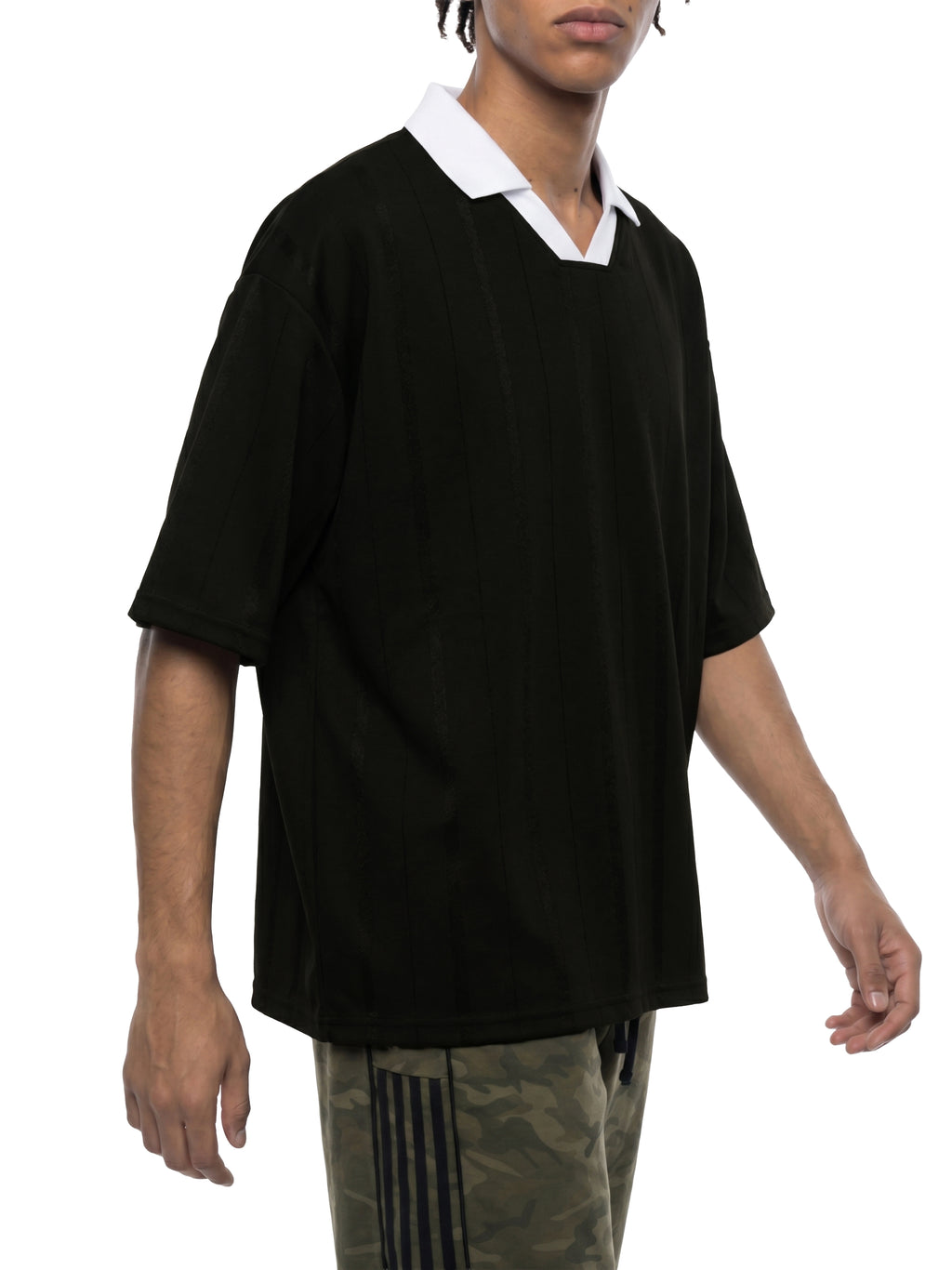 SLOW DAWG Unisex Striped Boxy Soccer Jersey