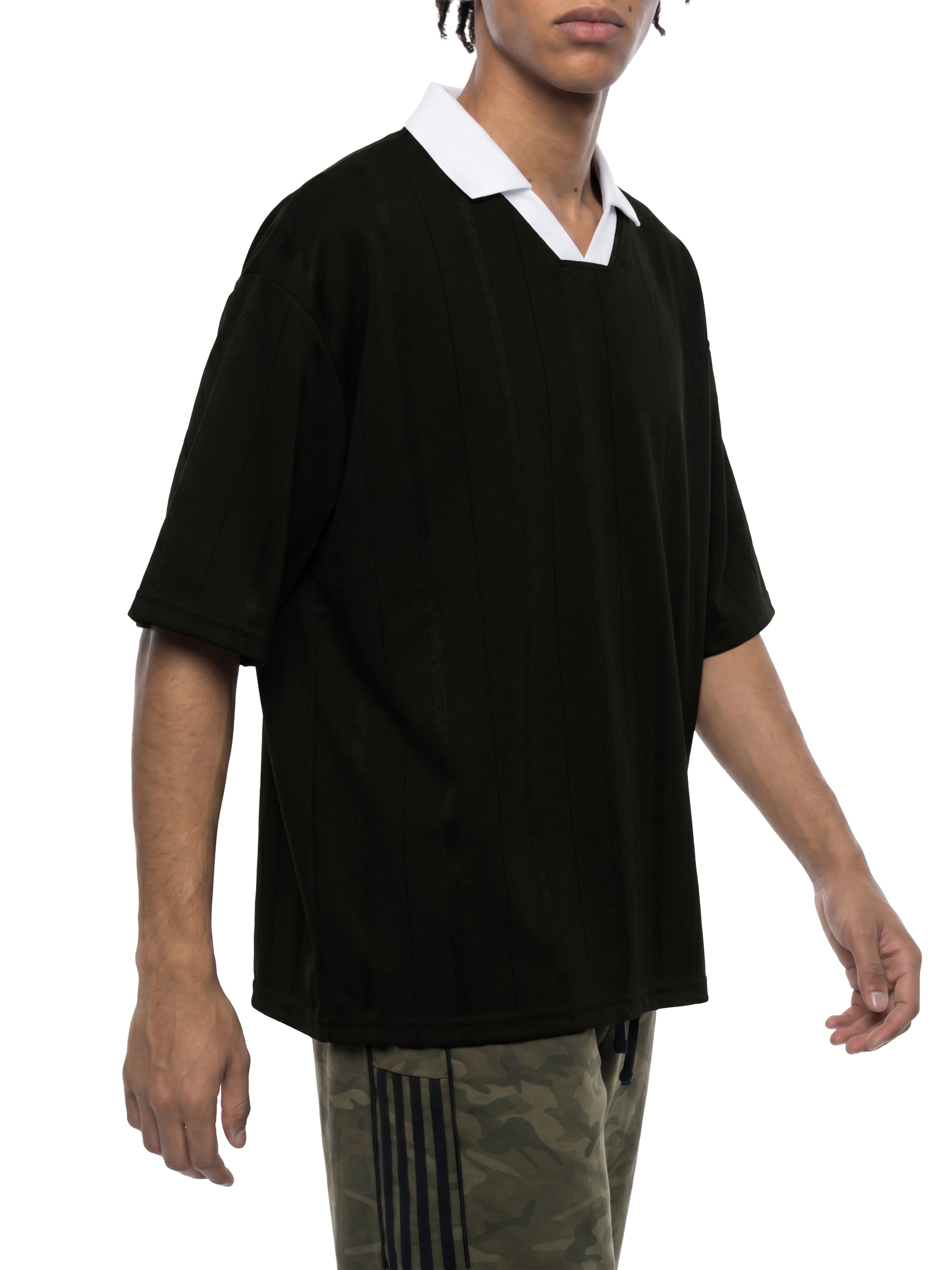 SLOW DAWG Unisex Striped Boxy Soccer Jersey