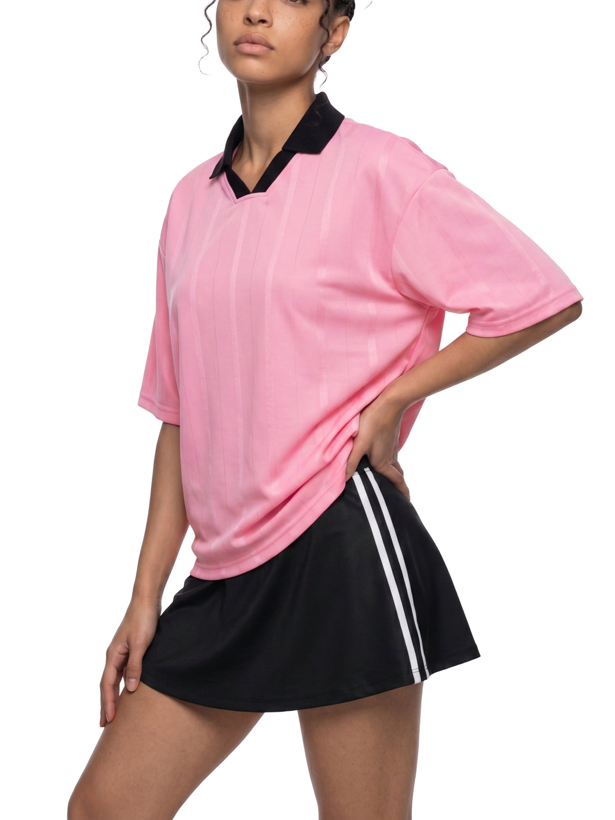 SLOW DAWG Unisex Striped Boxy Soccer Jersey
