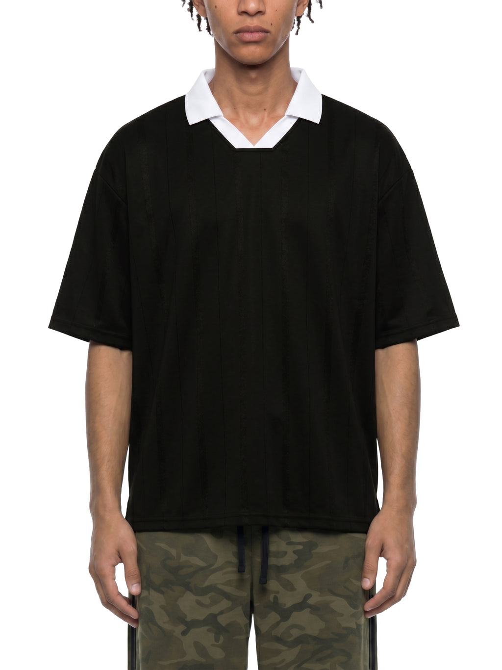 SLOW DAWG Unisex Striped Boxy Soccer Jersey