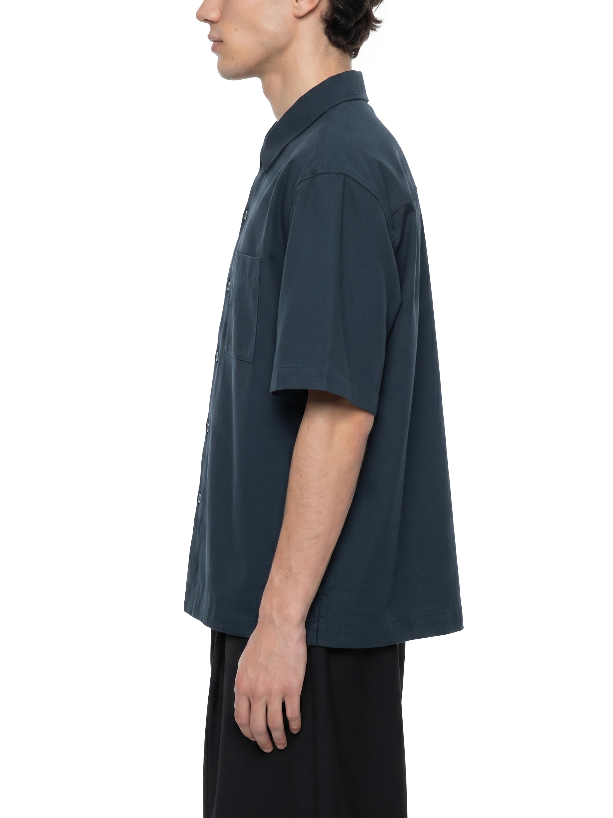 SLOW DAWG Unisex Boxy Patch Pocket Short Sleeve Shirt