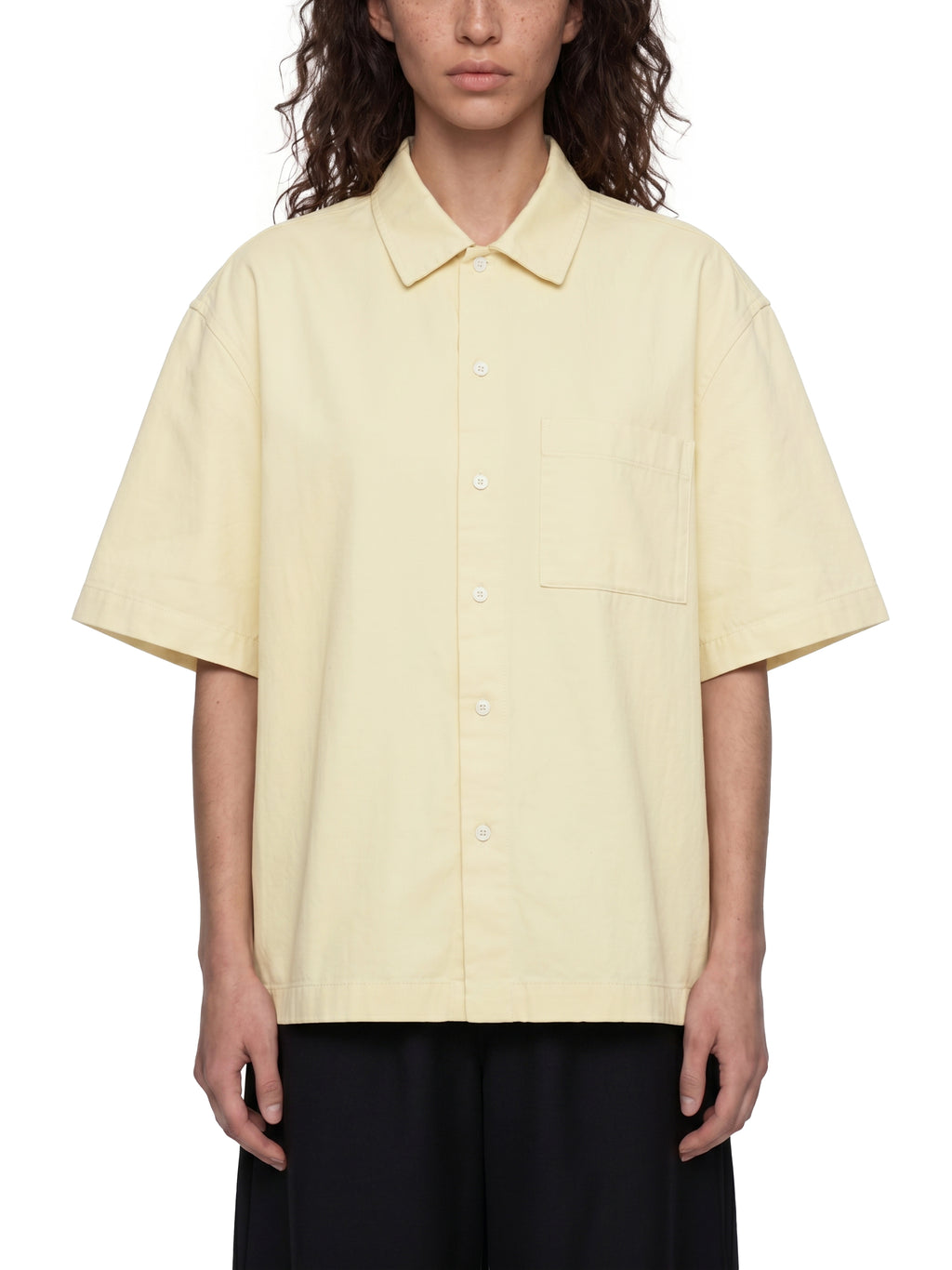 SLOW DAWG Unisex Boxy Patch Pocket Short Sleeve Shirt