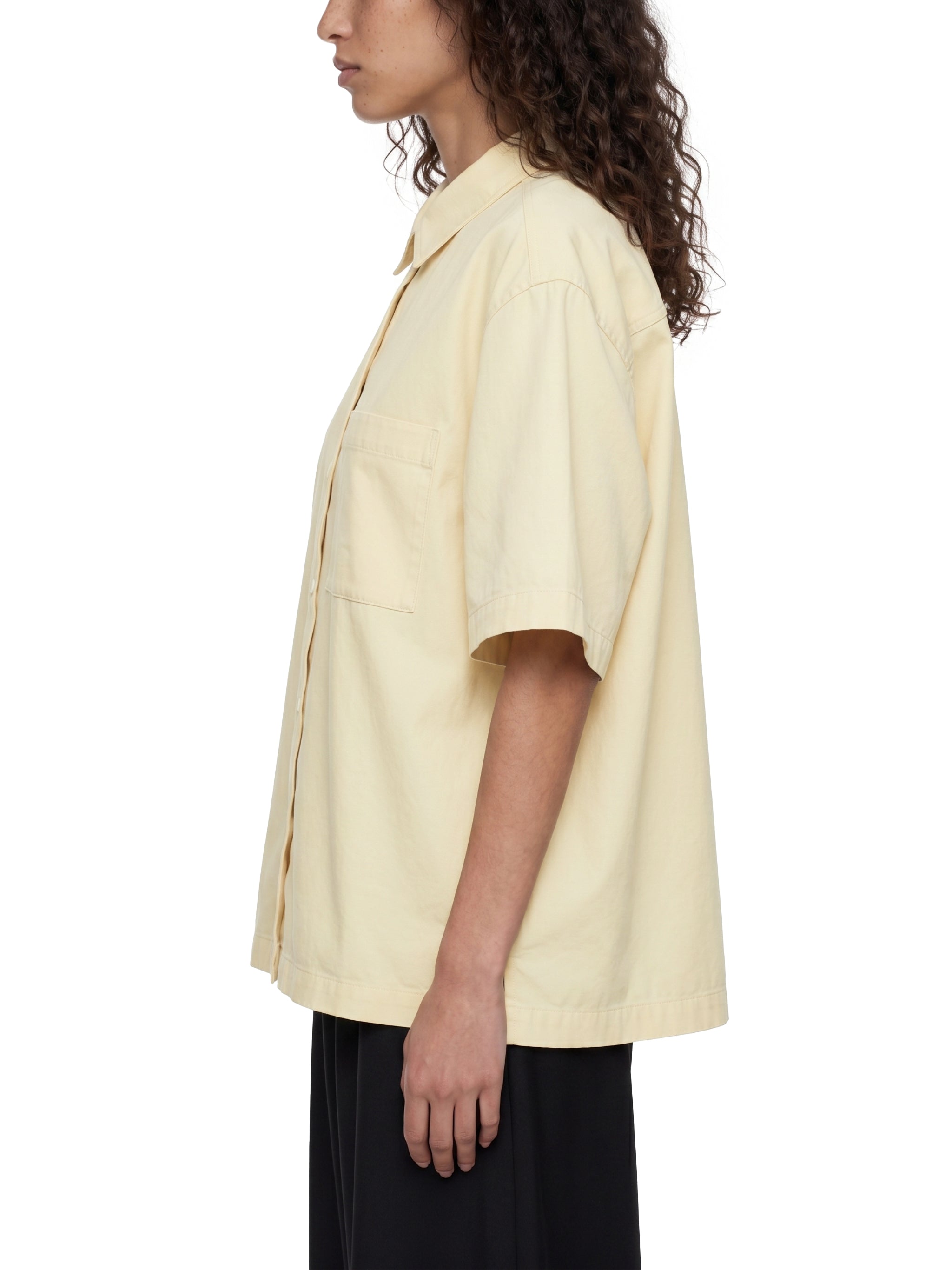SLOW DAWG Unisex Boxy Patch Pocket Short Sleeve Shirt