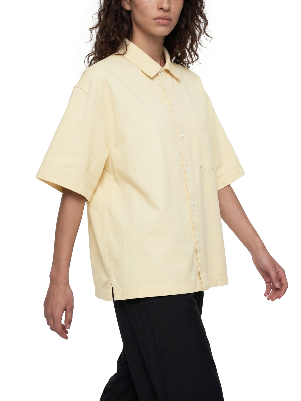 SLOW DAWG Unisex Boxy Patch Pocket Short Sleeve Shirt