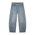 SLOW DAWG Men's Vintage Wash Barrel Leg Jeans