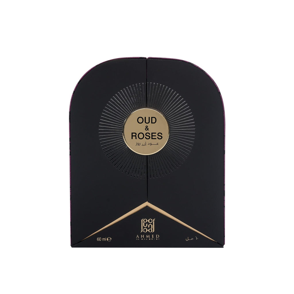 Ahmed Al Maghribi Oud & Roses packaging