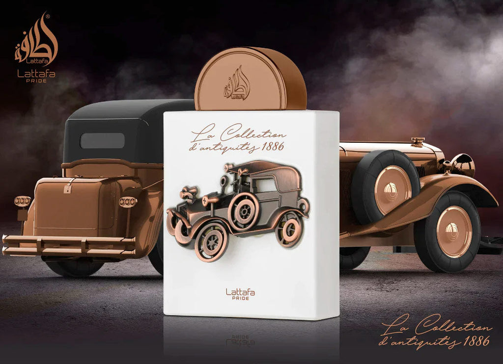 Lattafa Pride La Collection d'Antiquités 1886 packaging detail