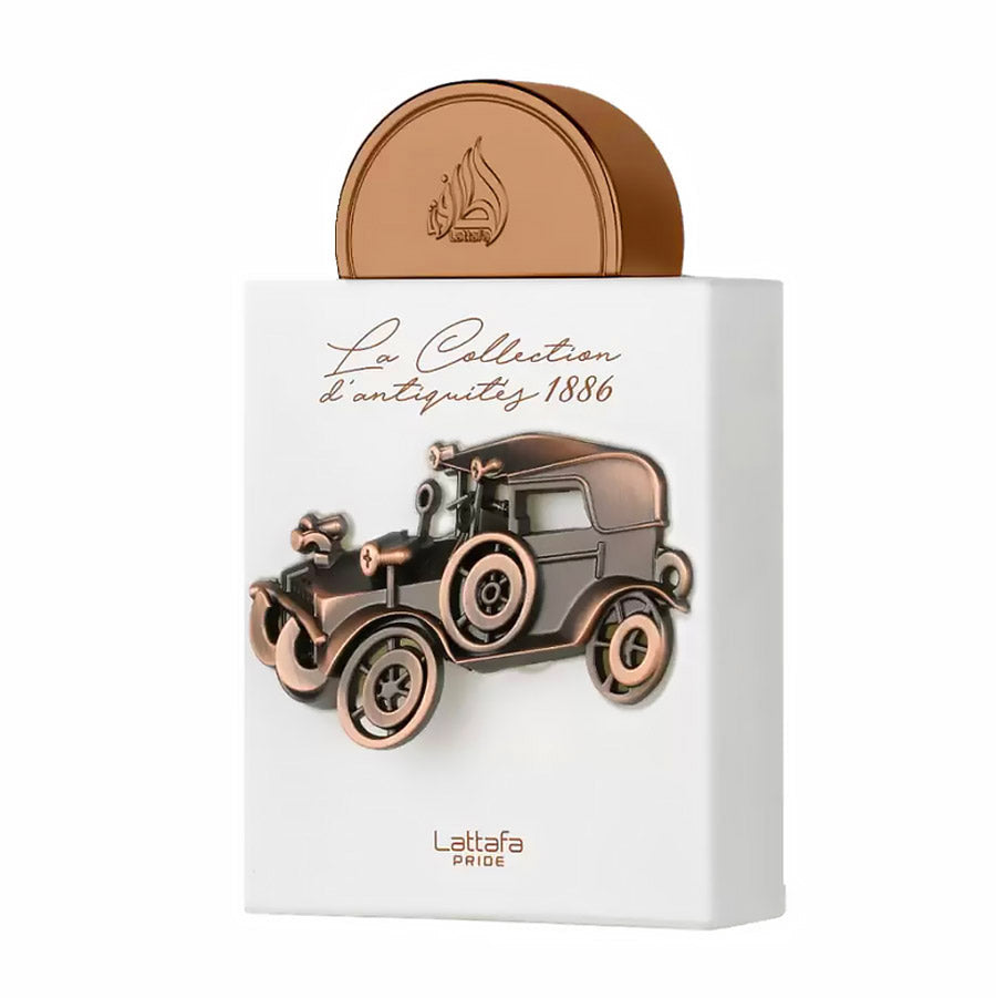 Lattafa Pride La Collection d'Antiquités 1886 100ml Eau de Parfum bottle with box